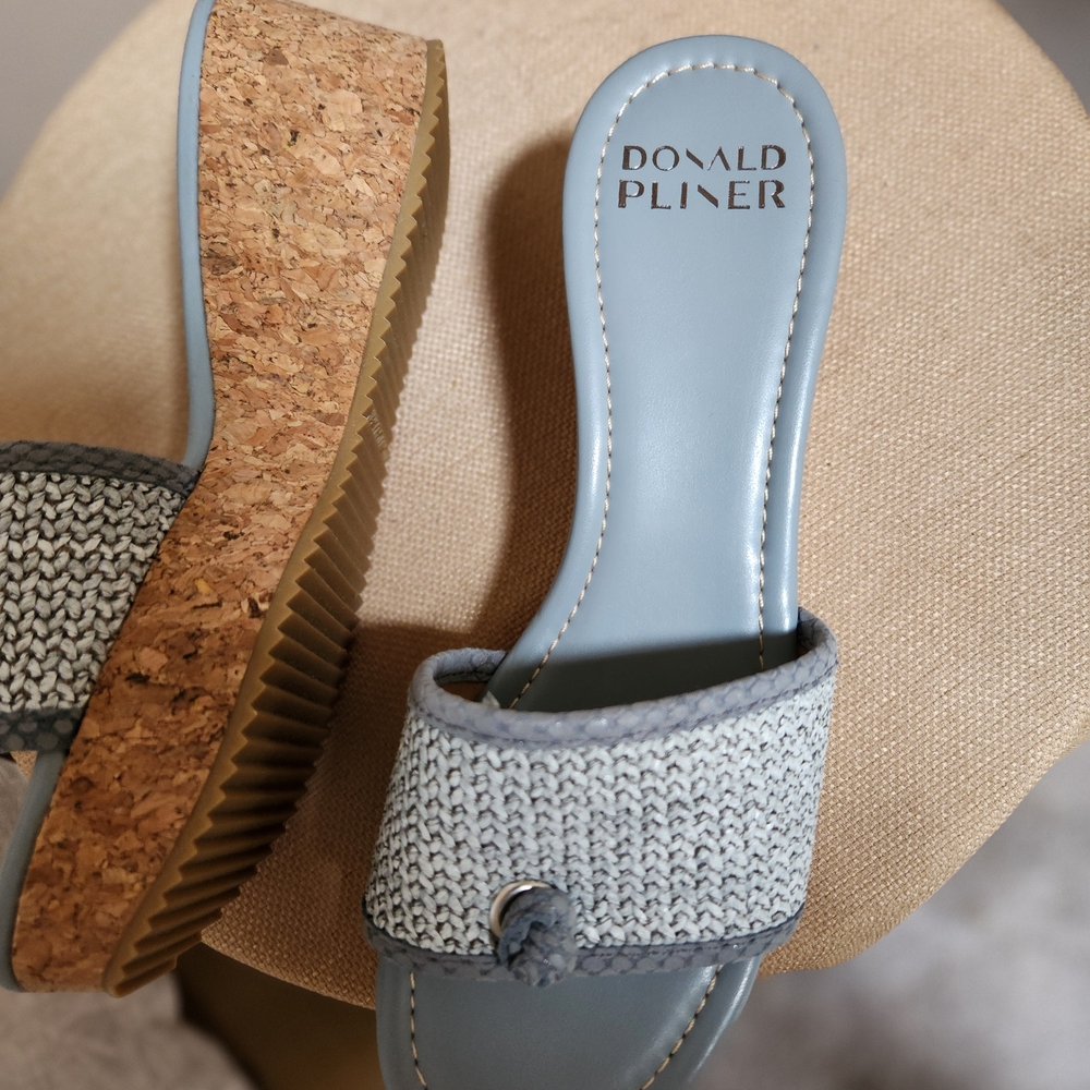 Donald J. Pliner Sky Blue Knit Sandals